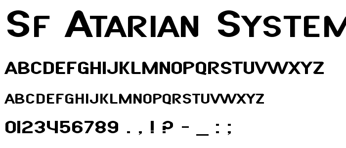 Sf_Atarian_System_Extended font