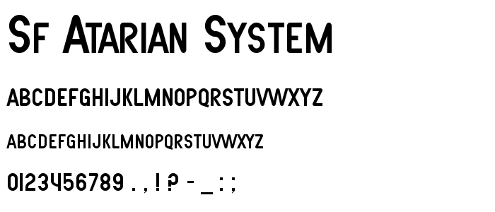 Sf_Atarian_System font