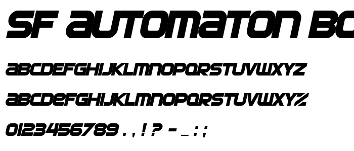Sf_Automaton_Bold_Oblique font