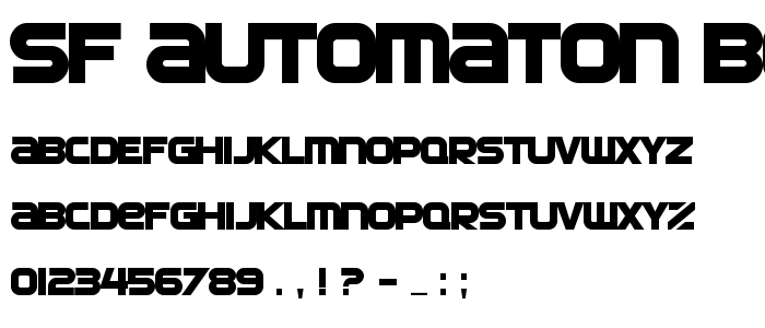 Sf_Automaton_Bold font