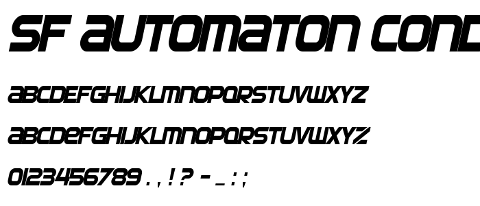 Sf_Automaton_Condensed_Oblique font