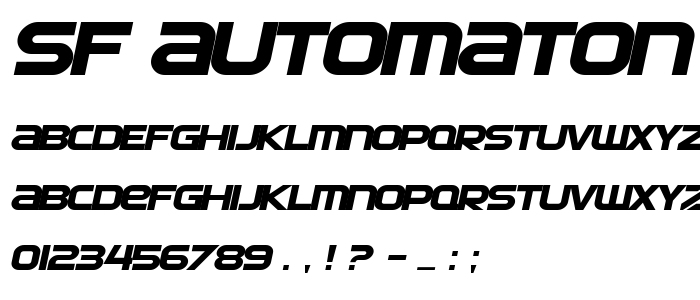 Sf_Automaton_Extended_Oblique font