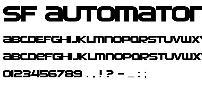 Sf_Automaton_Extended font