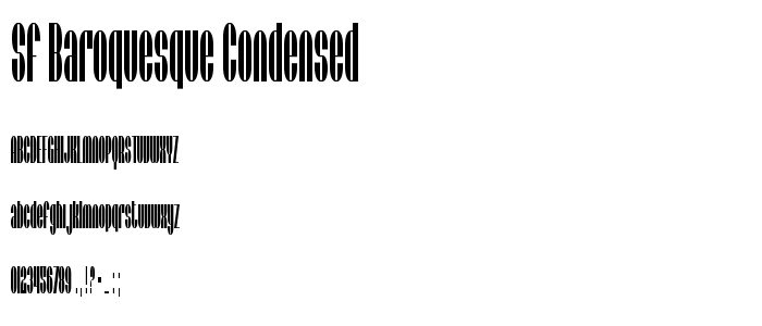 Sf_Baroquesque_Condensed font