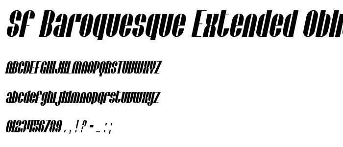 Sf_Baroquesque_Extended_Oblique font