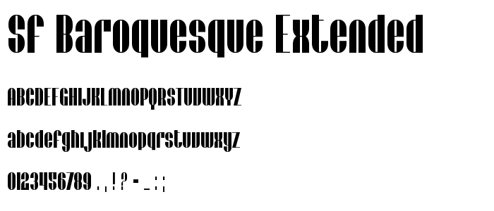 Sf_Baroquesque_Extended font