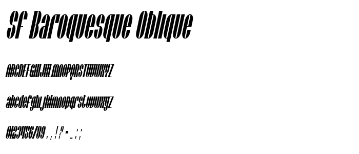 Sf_Baroquesque_Oblique font