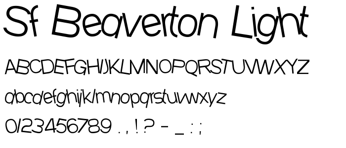 Sf_Beaverton_Light font