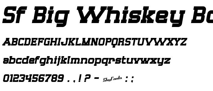 Sf_Big_Whiskey_Bold font