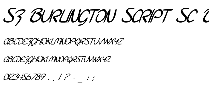 Sf_Burlington_Script_Sc_Bold_Italic font