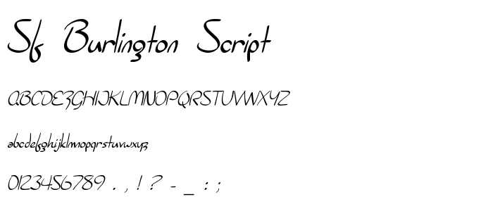 Sf_Burlington_Script font