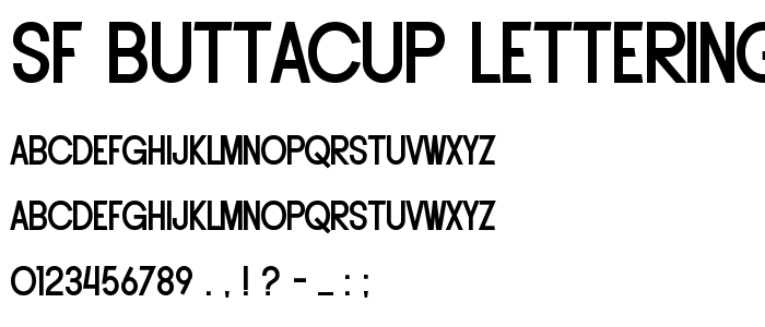 Sf_Buttacup_Lettering_Bold font