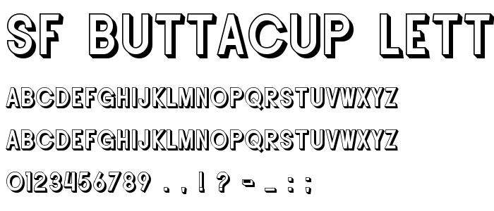 Sf_Buttacup_Lettering_Shaded font
