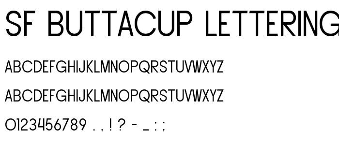 Sf_Buttacup_Lettering font