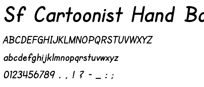 Sf_Cartoonist_Hand_Bold font