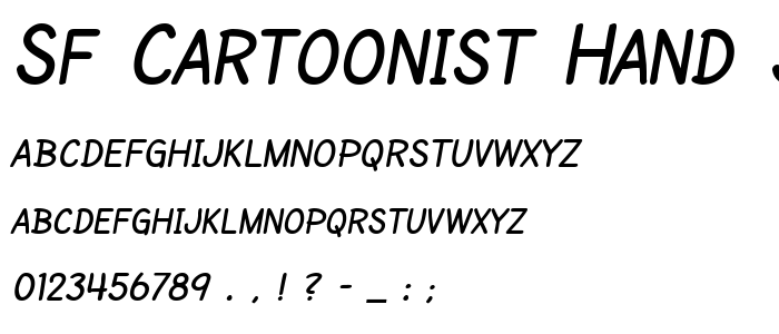 Sf_Cartoonist_Hand_Sc_Bold font