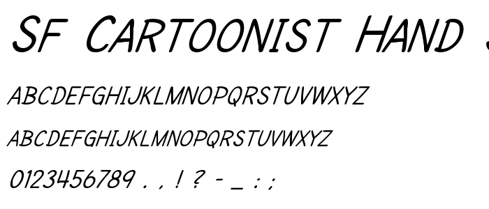 Sf_Cartoonist_Hand_Sc_Italic font