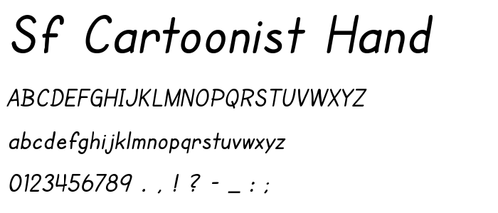 Sf_Cartoonist_Hand font