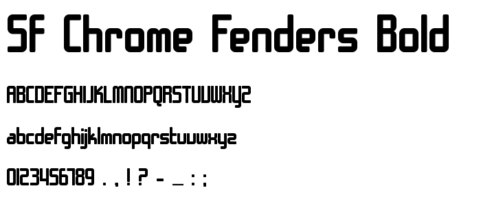 Sf_Chrome_Fenders_Bold font