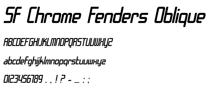 Sf_Chrome_Fenders_Oblique font