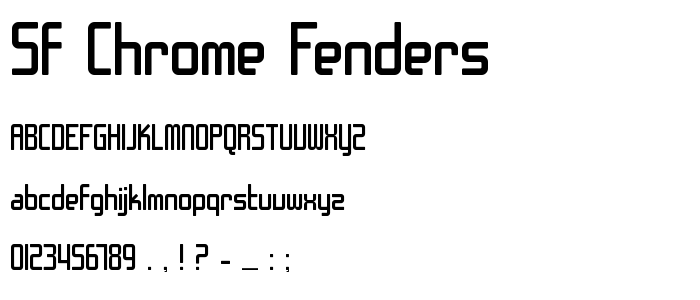 Sf_Chrome_Fenders font