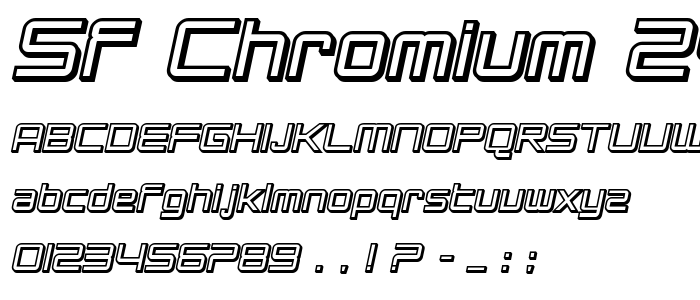Sf_Chromium_24_Bold_Oblique font