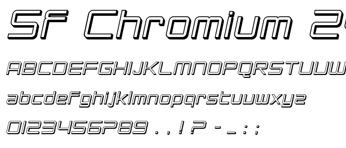 Sf_Chromium_24_Oblique font