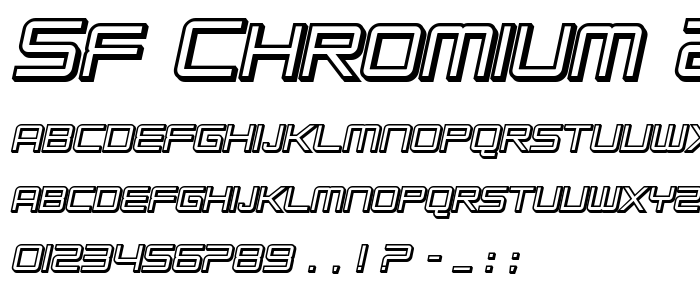 Sf_Chromium_24_Sc_Bold_Oblique font
