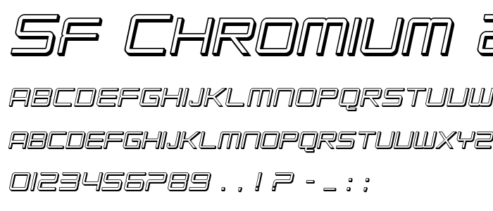 Sf_Chromium_24_Sc_Oblique font
