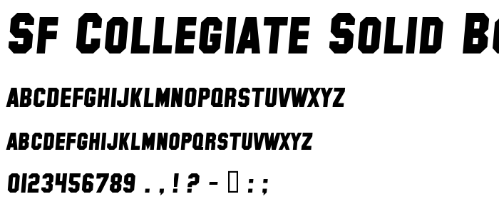 Sf_Collegiate_Solid_Bold_Italic font