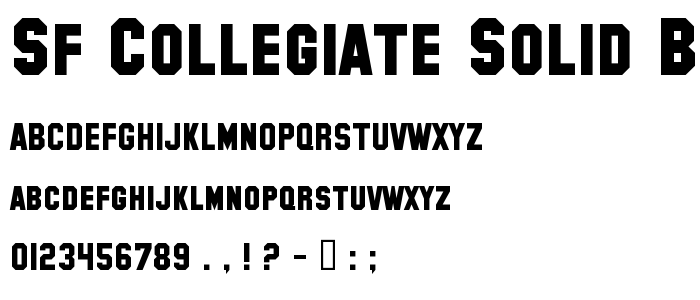 Sf_Collegiate_Solid_Bold font