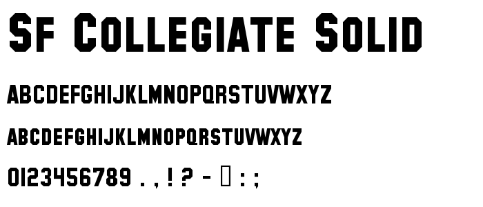 Sf_Collegiate_Solid font