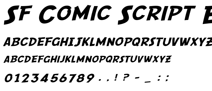 Sf_Comic_Script_Extended font