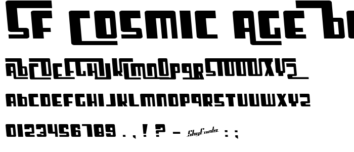 Sf_Cosmic_Age_Bold font