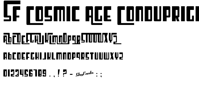 Sf_Cosmic_Age_Condupright font