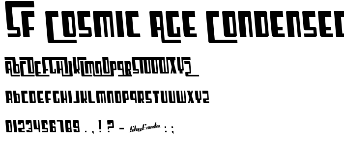 Sf_Cosmic_Age_Condensed font