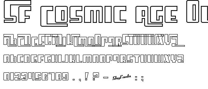 Sf_Cosmic_Age_Outline_Upright font