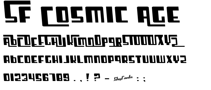 Sf_Cosmic_Age font
