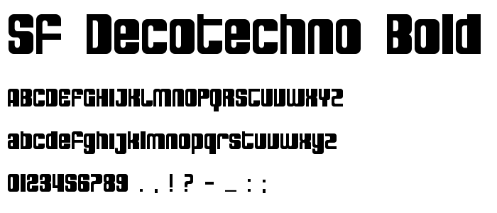 Sf_Decotechno_Bold font