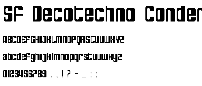 Sf_Decotechno_Condensed font