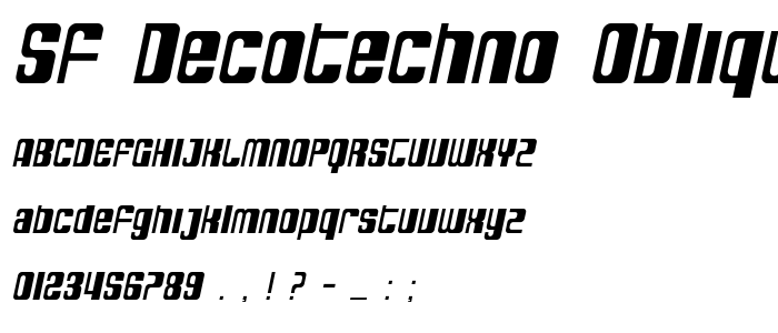 Sf_Decotechno_Oblique font