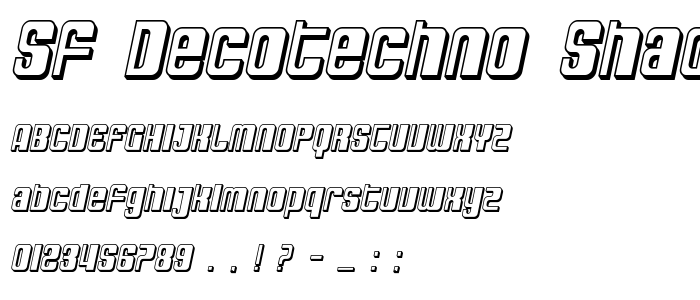 Sf_Decotechno_Shaded_Oblique font