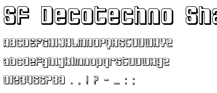 Sf_Decotechno_Shaded font