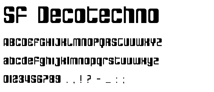 Sf_Decotechno font