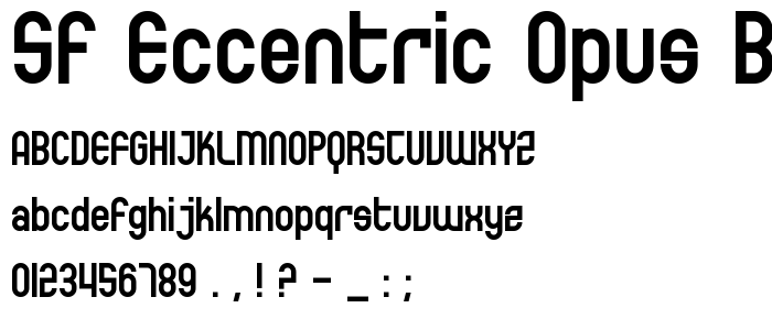 Sf_Eccentric_Opus_Bold font