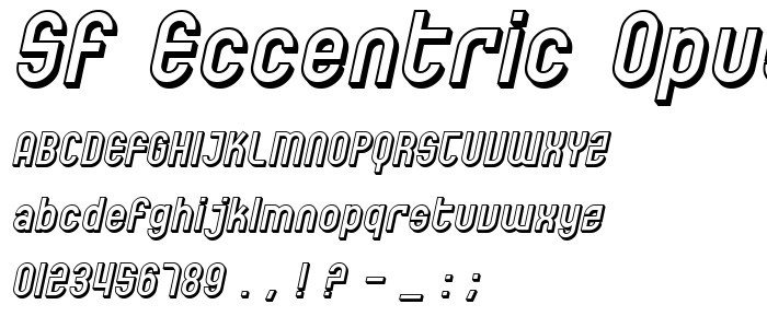 Sf_Eccentric_Opus_Shaded_Oblique font