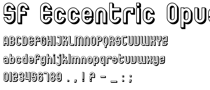 Sf_Eccentric_Opus_Shaded font