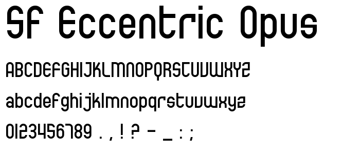 Sf_Eccentric_Opus font