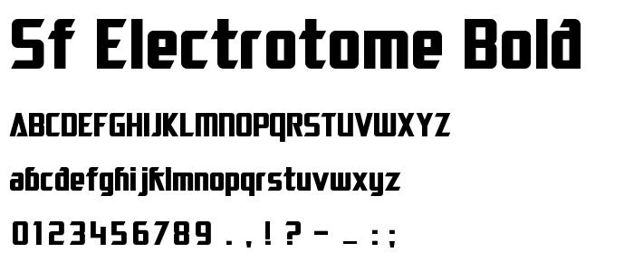 Sf_Electrotome_Bold font