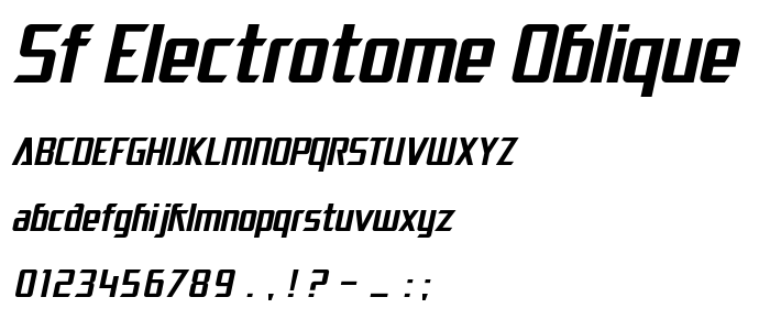 Sf_Electrotome_Oblique font